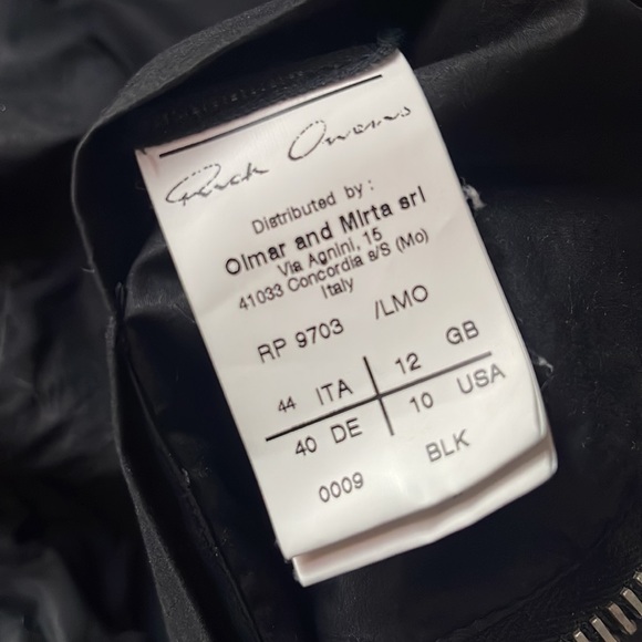 Rick Owens special edition black leather lambskin jacket - Picture 16 of 16
